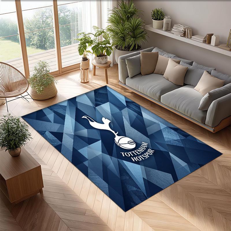 Tottenham Hotspur Bedrukte Flanellen Vloerkleed Antislip Zacht Polyester Vloerkleed Binnen Decoratie Mat voor Slaapkamer Woonkamer Bank