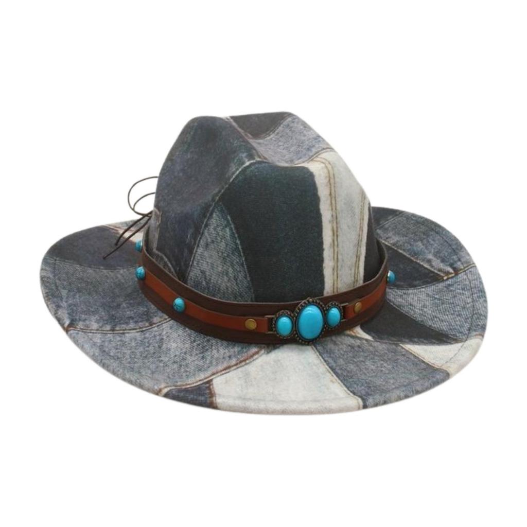 Ethnic Style Fashion Street Shot Felt Hat Western Retro Cowboy Hat Travel Photography Vacation Stage Performance Jazz Hat