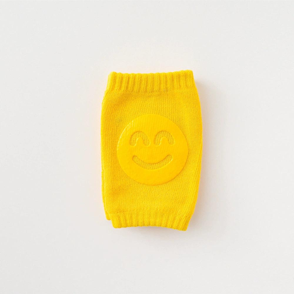 Smiley Face Baby Knee and Elbow Pads - Summer Terry Cloth Warmers for Crawling and Walking