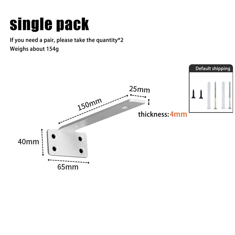 1 Set Heavy Duty Cast Iron Shelves Brackets Floating Shelf Brackets 4Mm Thicked Invisible L Brackets For Shelves Support