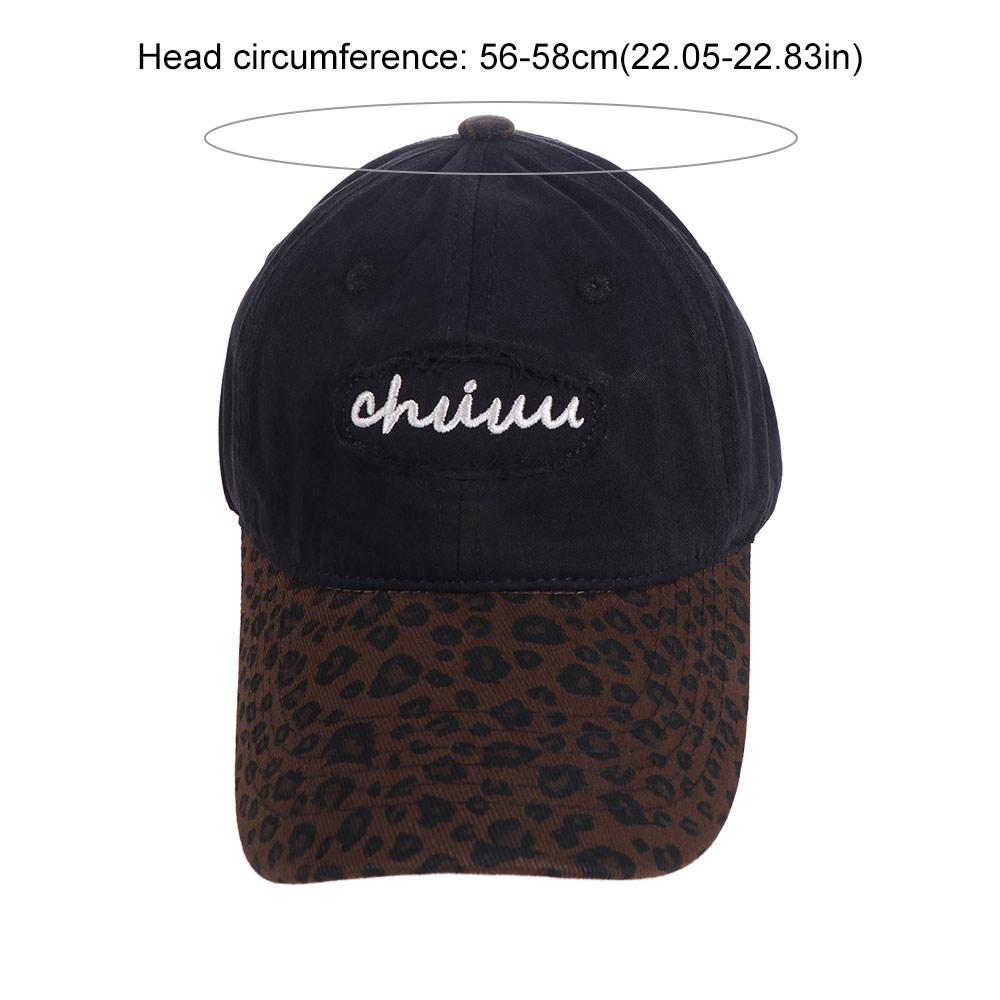 Adjustable Embroidered Baseball Cap Cotton Y2k Peaked Cap Retro Leopard Baseball Hat Teenagers