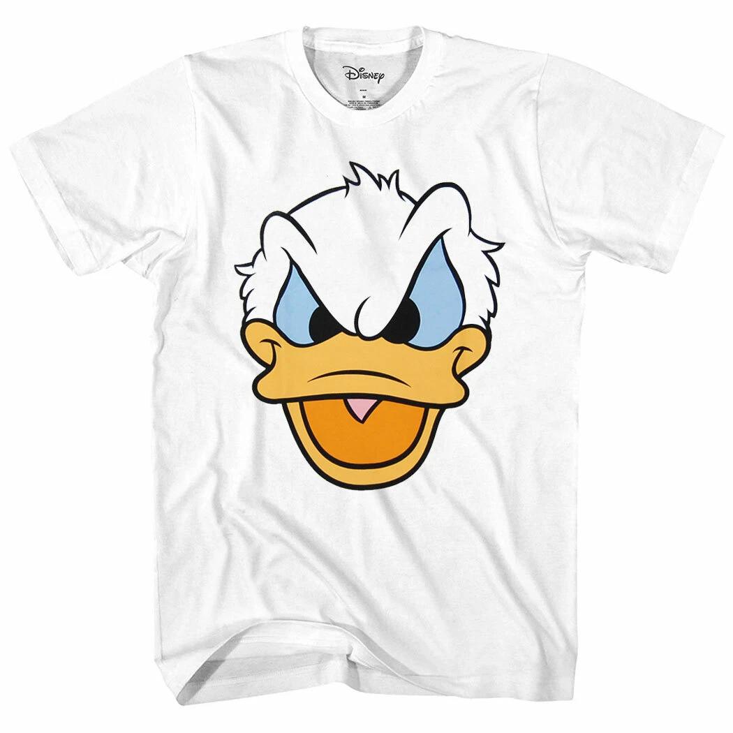 Disney Donald Duck Angry Face 100% Cotton T-shirt Mens Tees Top M