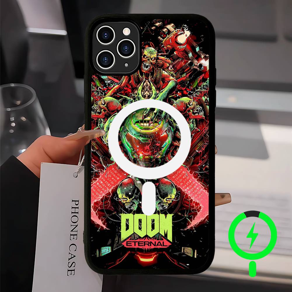 

Cool Game H-DOOM Eternal-S Phone Case For iPhone 13 14 15 11 12 16 17 Pro Max Plus For Magsafe Magnetic Shell iPhone 16pro max