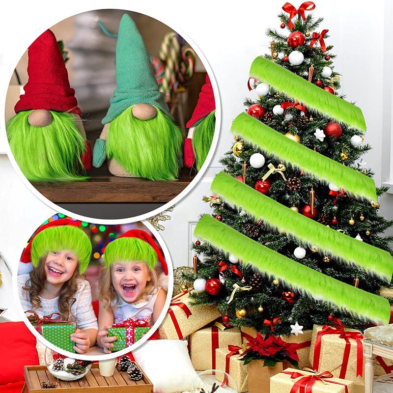 1.5M Sewing Costume Shoes Faux Fur Ribbon Tapes Sewing Fluffy Trim Fabric Plush Fur Stripe