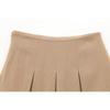 2025 Summer Women's Solid Pleated Midi Skirt - European & American Style