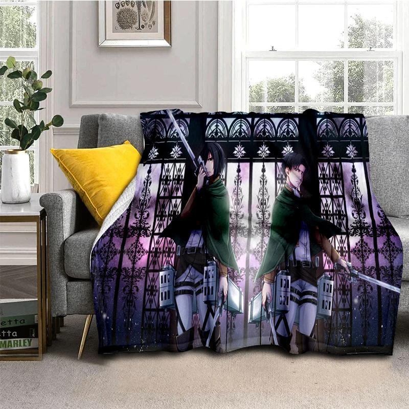 29 Style New Cartoon Attack on Titan Eren Anime Soft Flannel Blankets,Throw Blanket Comfortable for Beds Sofa Home Bedroom Gift