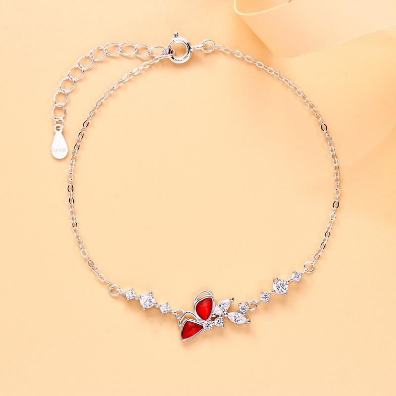 Niche Design Butterfly Bracelet Jewelry Ins Mori Korean Fashion Women's Diamond-encrusted Bracelet Jewelry
