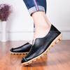 Women's Leather Driving Shoes Moccasins Comfort Flats Casual Slip on Plus Size Walking Shoes for Mother