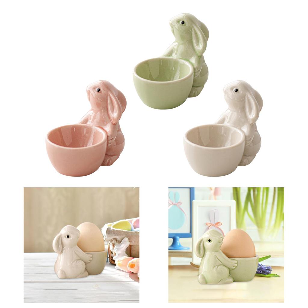Egg Cup Display Dinner Kitchen Utensils Lunch Home Decor Breakfast for Hard Boiled Eggs Easter Bunny Egg Stand Egg Holder