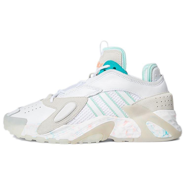 Adidas Originals Streetball Round Toe Lace-Up Durable Low-Top Basketball Shoes Women Sneaker White Gray EH2351