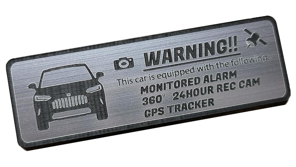 Honami Works ZR-V ZR-V Zet-Earl Buoy Security Emblem 24 Hour Surveillance Dash Cam GPS Tracker Sticker