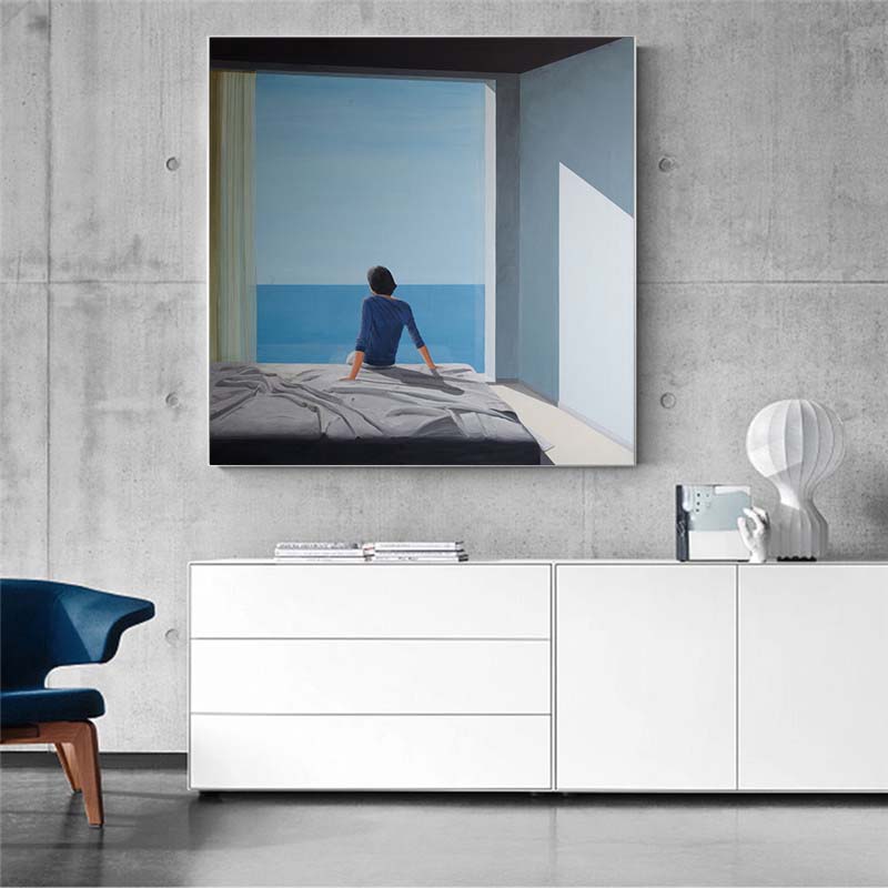 David Hockney Poster Modern Minimalist Art Painting HD Wall Pictures Printed On Canvas Aesthetics for Room Home Decor Unframed