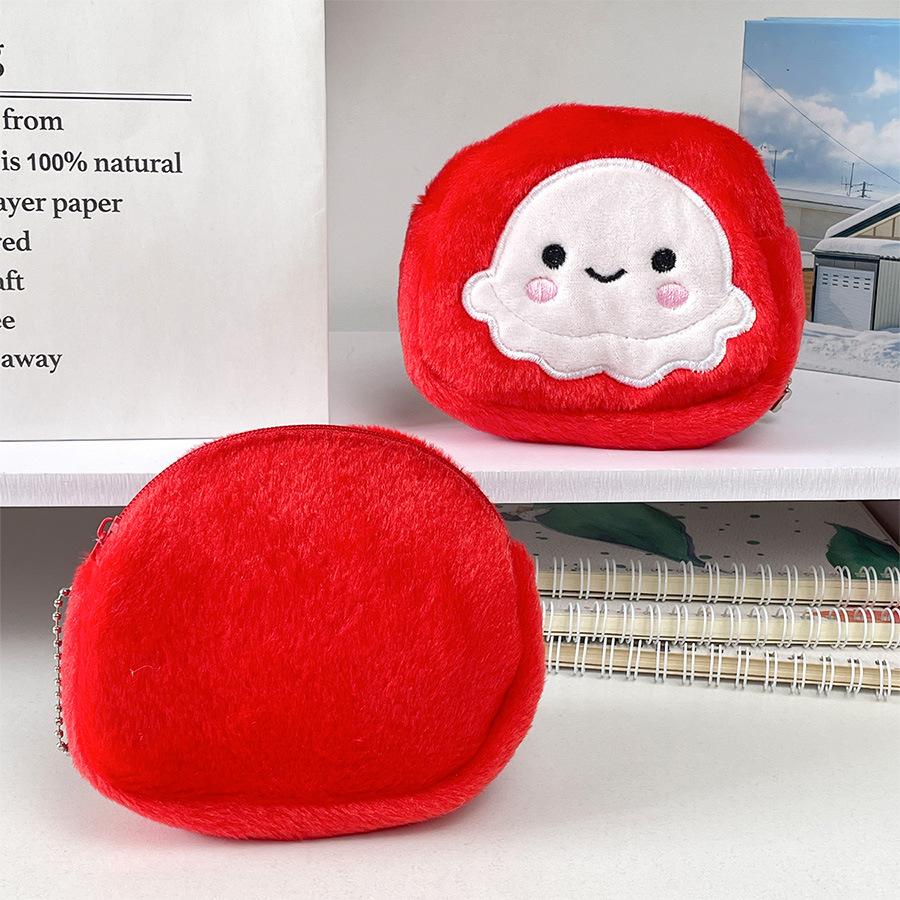 New Marine Animal Octopus Coin Purse Cute Plush Pendant Lipstick Storage Bag Carteras Para Mujer