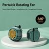 Mini Clip-On Bladeless Neck Fan USB Rechargeable 5-Speed 360° Rotatable Quiet Portable for Camping Travel Office