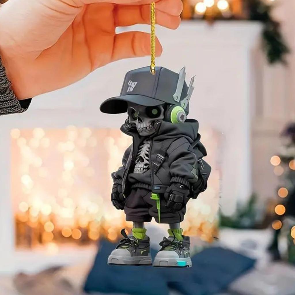 Car Rearview Mirror Skull Car Pendant - Car Rearview Mirror Hanger Acrylic Car Rearview