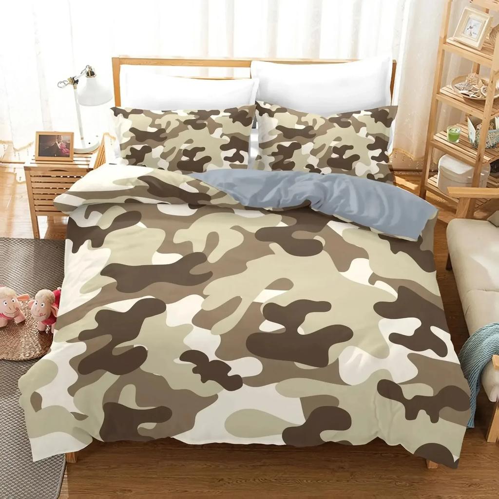Camo Duvet Cover Set Camouflage Concept Concealment Bedding Set Single Double King Size Comforter Cover For Kids Teens Adults