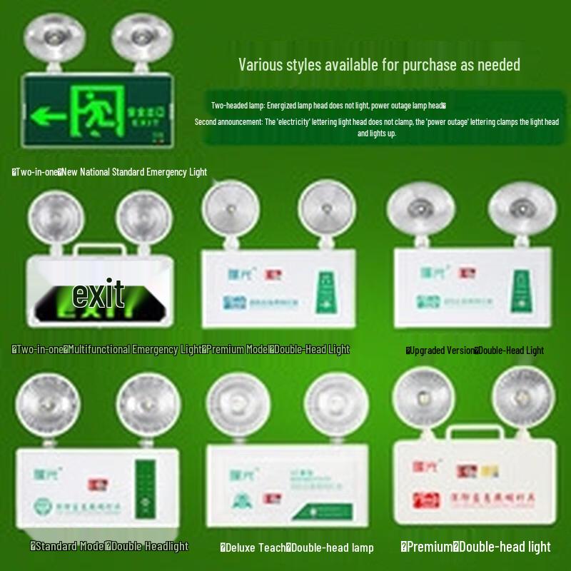 

Mi Ling Double-Head LED Emergency Exit Sign Light