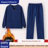 Women's Thickened Long-Sleeve Elastic Velvet Hand-Washing Wear for Medical, Nursing, and Pet Care Professionals