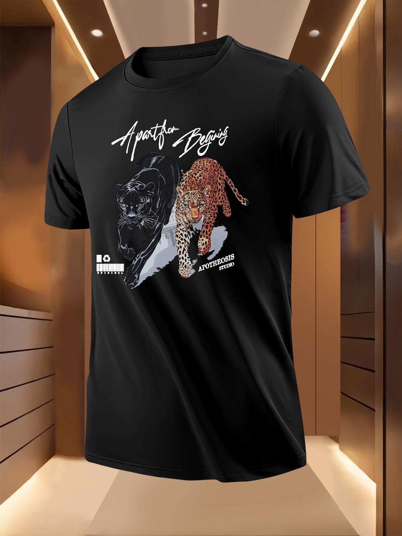 Double Leopard Print Pattern Tshirt XXL