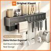 Household Kitchen Wall Mount Organizer Shelf Tool‑Free Chopstick Holder Storage Rack for Knives and Kitchen Utensils
