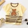 Nuova T-shirt Casual per Bambini Stampa Cartone Animato Carina T-shirt Manica Corta Top Confortevoli Con Pantaloncini Abbigliamento Estivo per Bambini Piccoli