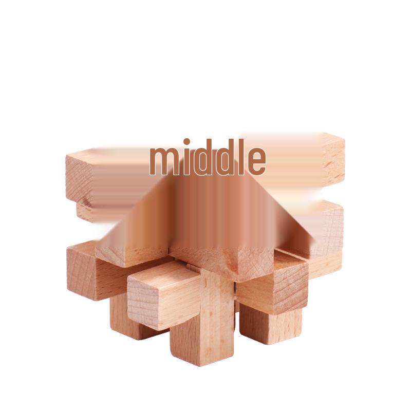 Luban Lock Classical Wood Puzzle Set for Kids - Mortise and Tenon Design