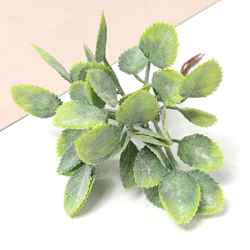 

2Pcs Green Artificial Plant Mini Bouquet For Home Decor Garden Christmas Wedding Decoration Fake Flower DIY Garland Accessories