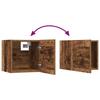 Wall Mounted TV Cabinet Set 8 pcs Reclaimed Wood Effect Particleboard
