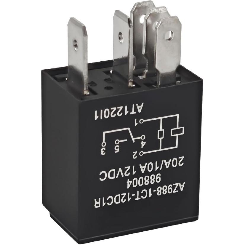 (Pack of 4) Fuel Pump Relay Replace Part for 4671168E 72472M - 12VDC, 20/10A, 5 Pins SPDT Automotive Relay AZ988-1CT-12DC1R