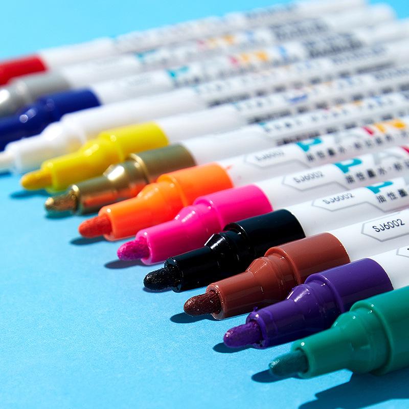 Low-Odor, Oil-Based Waterproof Paint Marker for Tires, Furniture, and Tiles