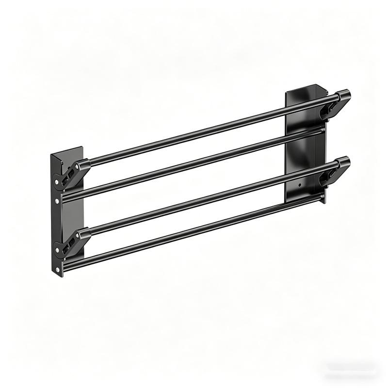 Foldable Magnetic Wall-Mounted Shoe & Towel Rack for Bathroom