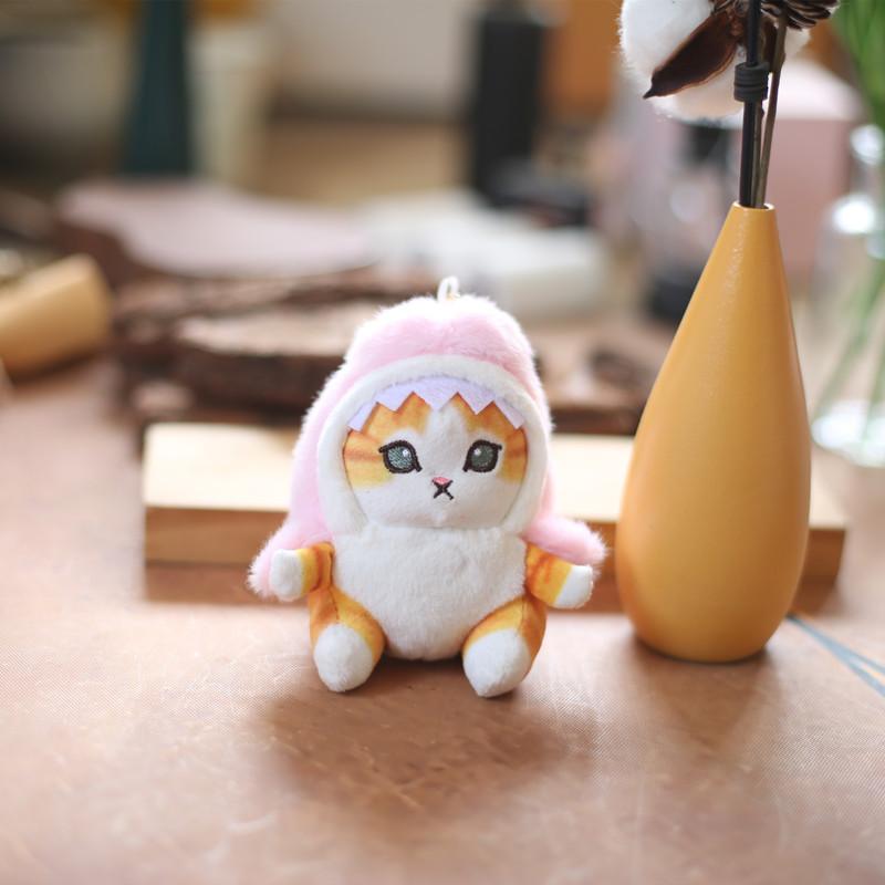 Cartoon Cute Shark Cat Pendant Plush Toy Doll Kitten Bag Hanging Keychain Doll