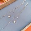 Perlen-Quasten-Brillenkette, Sonnenbrillen-Halskette mit Perlenkette für Damen, lässige Brillenkette