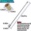3PCS 3/16" Brake Line Kit With Fittings, Flexible 16" Long Stainless Steel Brake Lines Tubing With Inverted Double Flares & Standard Tube Nut,