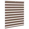 Double Roller Blind Brown 125x100 cm Fabric Width 120.9 cm Polyester