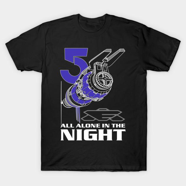 

Men Black Print T-shirt All Alone In The Night No-Cut Transfer Paper Print Cotton Tshirt 2XL чорний