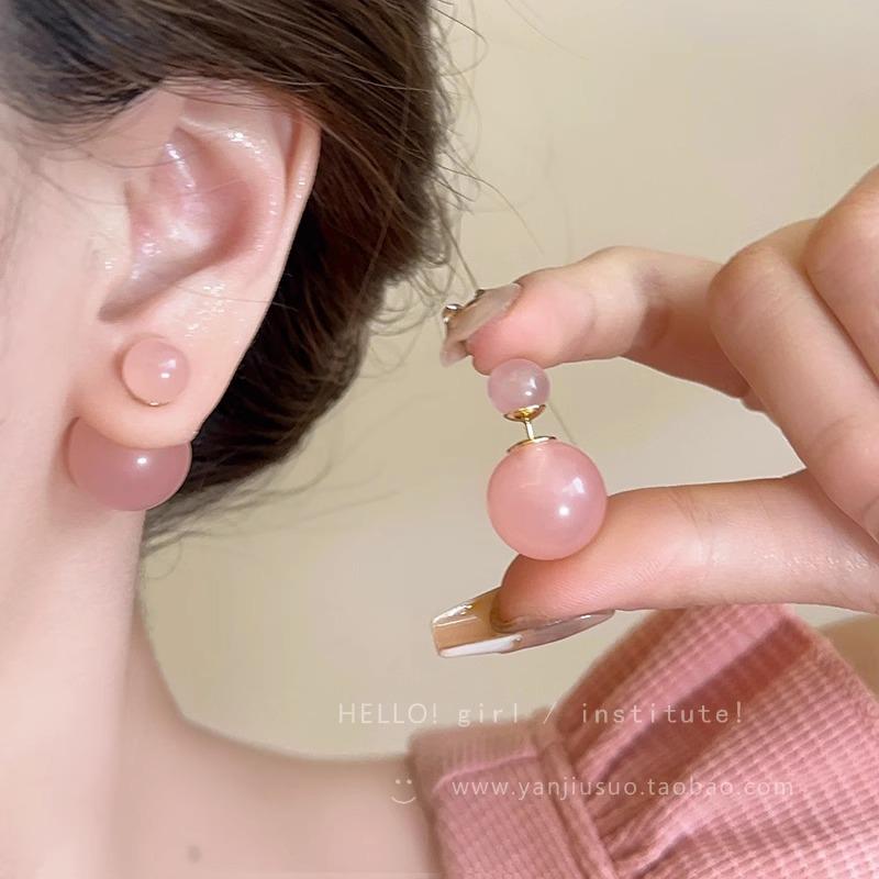 925 Silver Pink Heart Flower Butterfly Tassel Earrings - Sweet, Elegant, and Whimsical Design