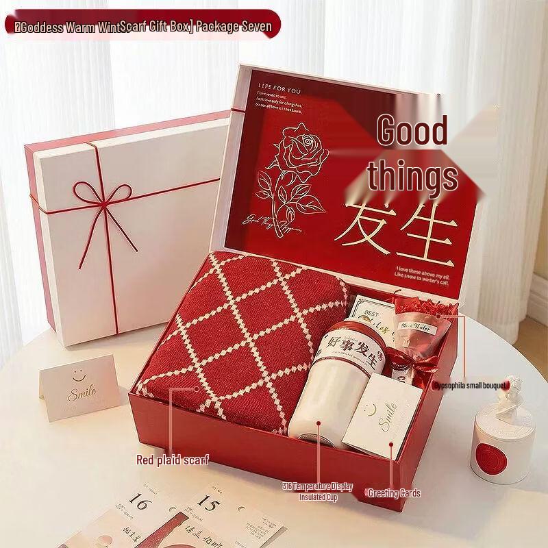 Женский красный зимний шарф 2026 года Лошади One Size