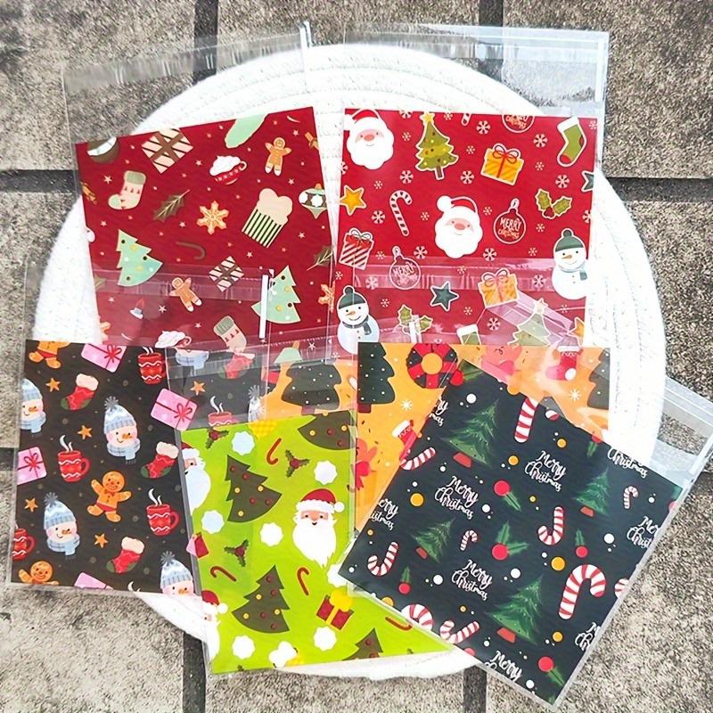 100PC Customizable Holiday Cookie Packaging with Snowflake Prints Christmas Cookie and Nougat Packaging Set 10x10+3cm