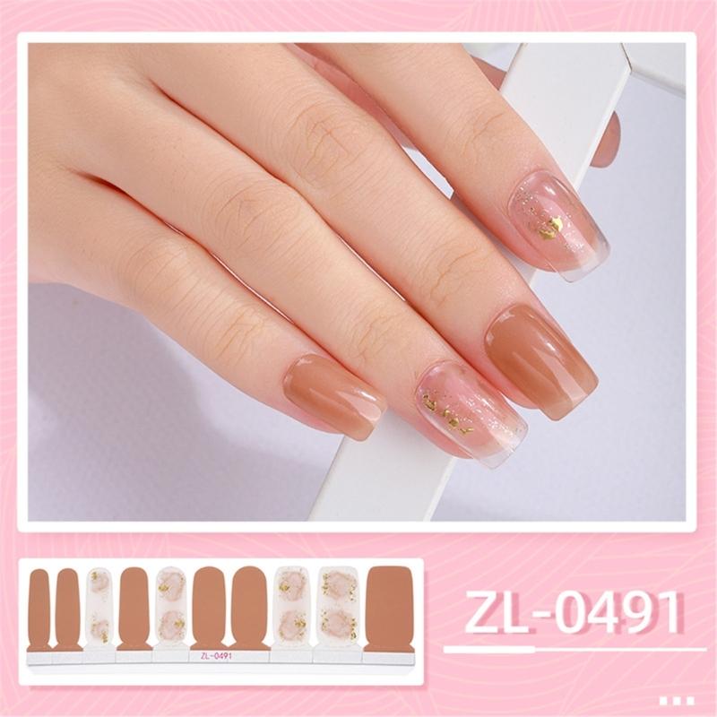 1 Sheet Nail Stickers Nail Strips Self-Adhesive DIY Nail Art Perfect for Nail Enthusiasts and Professional Manicurists