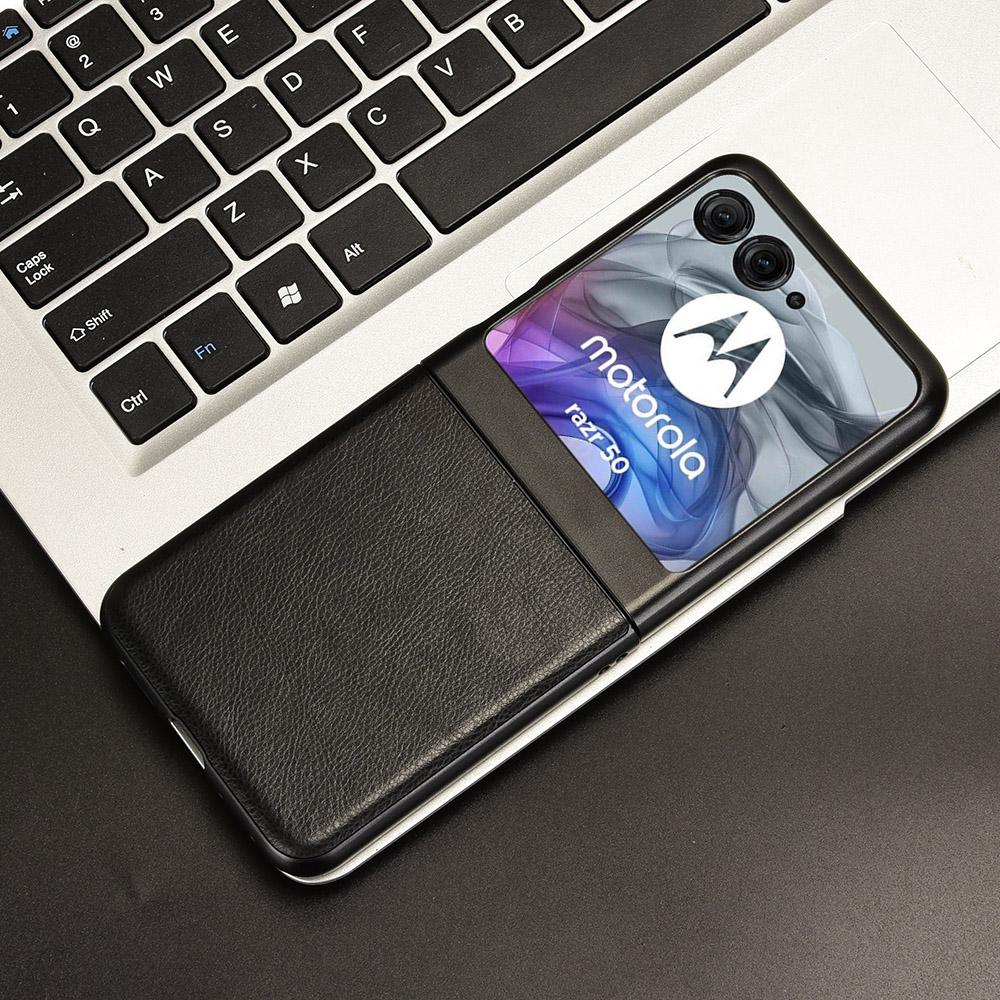 For Motorola Razr 60 Case Litchi Texture PU Leather+PC Phone Cover
