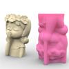 Girl Gypsum Silicone Mold  Succulents Concrete Flower  Vase Plaster Cement Mold Clay Mold Candle Holder Mold