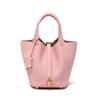[New] High-quality First-layer Cowhide Niche Vegetable Basket Handbag Female, Genuine Leather Large-capacity High-end Bucket Bag