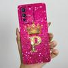 Soft Square Liquid Silicone Case for Vivo V23 5G V2130 Luxury Crown Letter Camera Protection Couple Cover Ultrathin Phone Funda