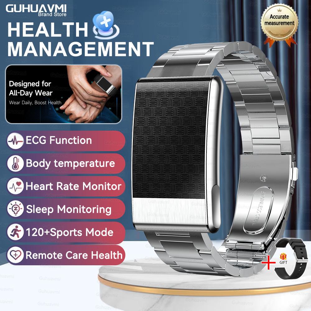 New Health Smartwatch No Screen Long Endurance Heart Rate Blood Pressure ECG Health Trackr IP68 Waterproof Sports Smart Bracelet