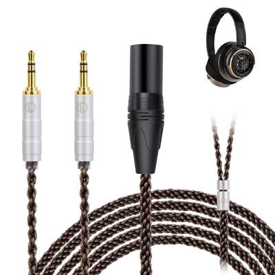 Okcsc ZT8 Cable de Repuesto para Auriculares Cable en Ambos Extremos para Auriculares y 8 Núcleos OFC Chapado en Oro Para Sol Republic Compatible con X3