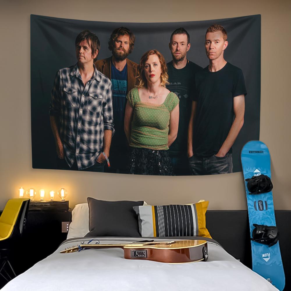 Rock And Roll Music Band Tapestry Slowdive Printed Home Decor Wall Hanging Covering Cloth For Bedroom Living Room Sofa Blanket