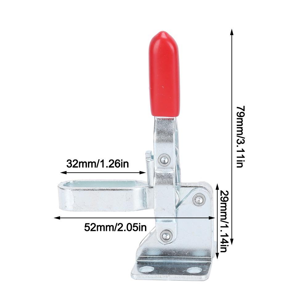 2pcs Silver Toggle Clamp 79*52mm Vertical Toggle Clamp Heavy Quick Release Clamp  Carpentry