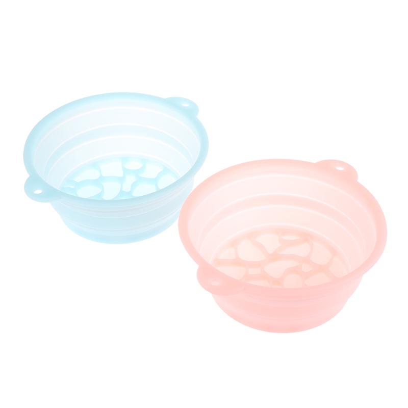 Foldable Face Ice Bath Bowl Facials Plunge Wash Basin Silicone Portable Travel Home Skincare Ice Facials Bath