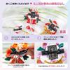 Hair Accessories Set for Girls - 3-Piece Tsumami Zaiku Flower Clips with Bells, Orange, for Shichi-Go-San, Coming of Age Ceremony, Yukata, Kimono,